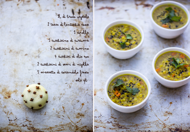 Zuppa di lenticchie rosse e 'sintomi d'amore'
